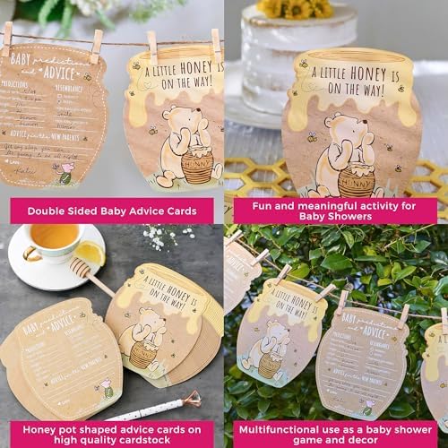 Kate Aspen Classic Winnie Baby Shower Advice and Wishes Cards - Baby Prediction Cards for Shower Guests - Baby Shower Game and Table Decorations - Set of 50 for Parents to Be Keepsake - Image 6