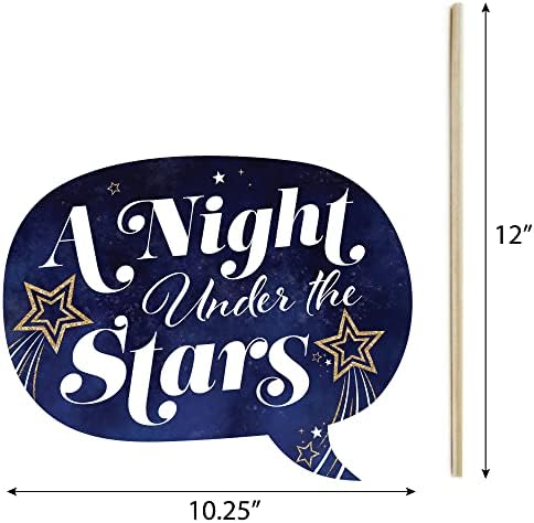 Starry Skies - Under The Stars Photo Booth Prop Kit, DIY Props - 20pc - Image 3