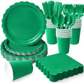Vyntra 350 Pcs Green Paper Plates and Napkins Party Supplies by PartyTablewareSupplies