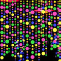 120feet UV Round Dot Paper Neon Garland Neon Streamers Decorations UV Reactive Black Light Party Favors Glow in The Dark Party Supplies for Wedding Birthday Garlands by WELITTCON
