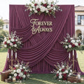 12ft x 10ft Burgundy Backdrop Curtains for Parties, Wrinkle Free 2 Panels Photo Backdrop Drapes Back Drop Cloth for Wedding Birthday Photography Background Decor by CO-AVE