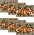 Artoid Mode Wood Polka Dot Pumpkins Fall Placemats Set of 6-12 x 18 Inch by ArtoidMode