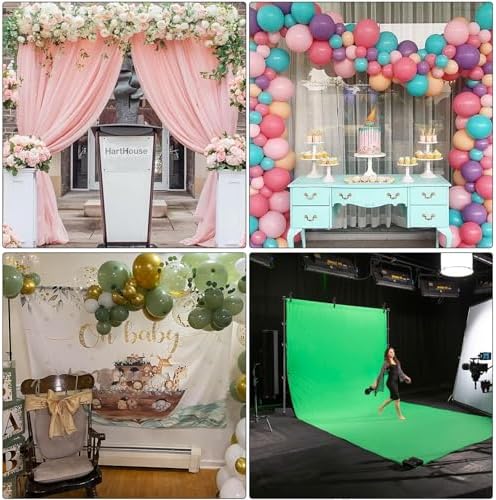 SLOW DOLPHIN Heavy Duty Backdrop Stand10ft x 8.5ft Adjustable Background Support System Kit with Steel Base for Photography, Photo Backdrop Stand for Parties Birthday, Photo Booth Video Studio - Image 6