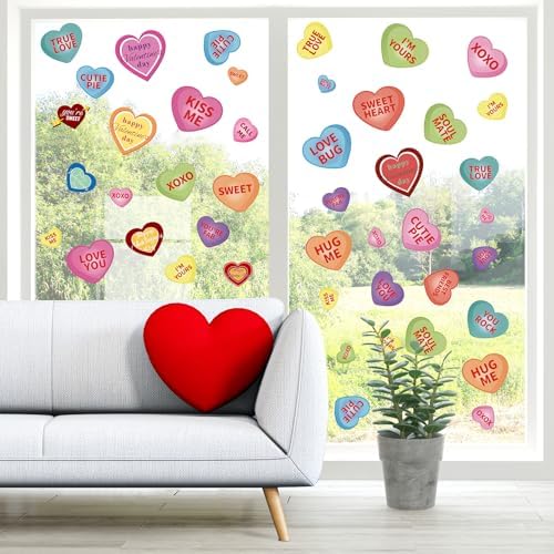 10 Sheets Valentines Day Window Clings for Valentines Decor, Reusable - Image 3