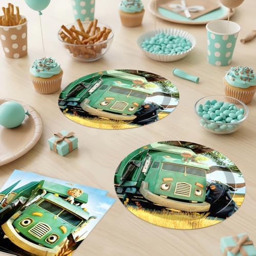 Garbage Truck Party Supplies 40pck include 20 plates, 20 napkins for the birthday Garbage Truck party decoration - Image 4