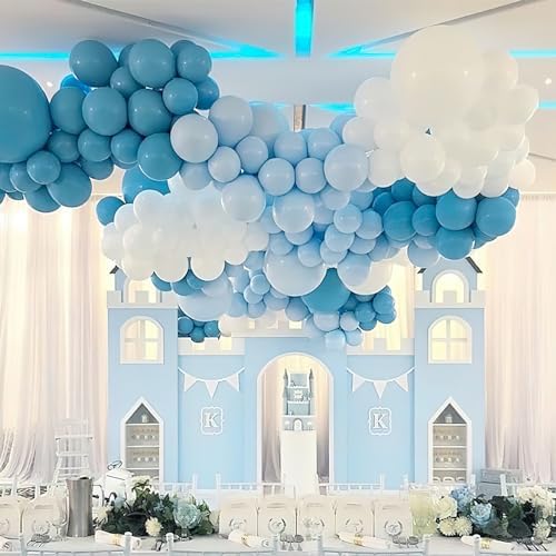 PartyWoo Baby Blue Balloons 50pcs Light Pastel Sky Aqua Blue Color - Image 6