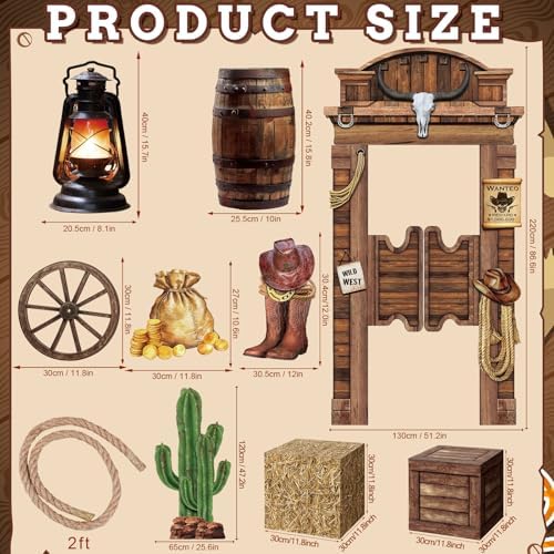 Colingmill 15 Pcs Western Cowboy Party Decorations Set for Cowgirl Birthday - Image 2
