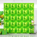 NISOCY 25PCS Metallic Neon Light Green Square Foil Balloons Wall Backdrop by NISOCY