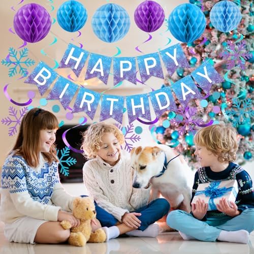 meowtastic Birthday Decorations Happy Birthday Banner with Honeycomb Balls - Image 4