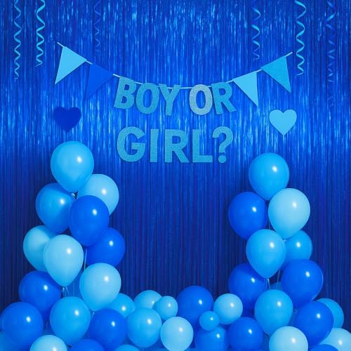 Voircoloria Laser Blue Foil Fringe Backdrop Curtains, 3.3x8.2ft, 3 Pack - Image 7