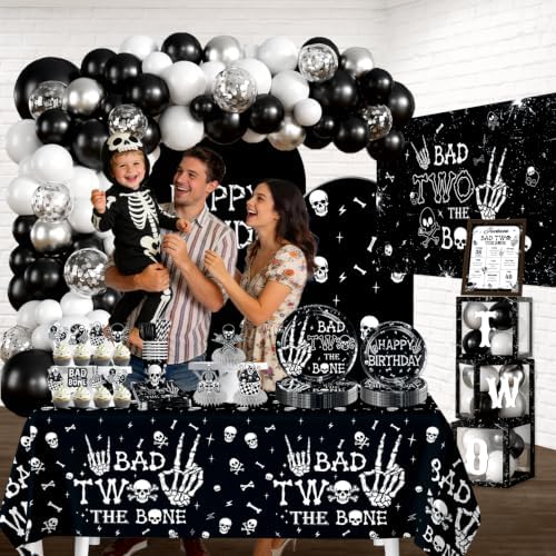 292PCS Cocomigo Bad Two the Bone Party Decorations Boy for 25 Guests - Image 6