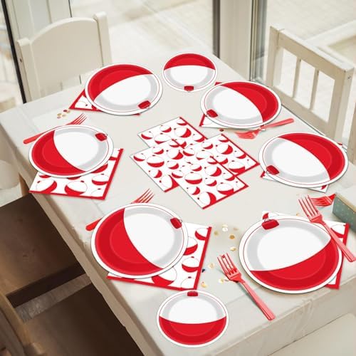 CHUNNIN 200 PCS Gone Fishing Party Plates Napkins Fishing Tableware Set - Image 6