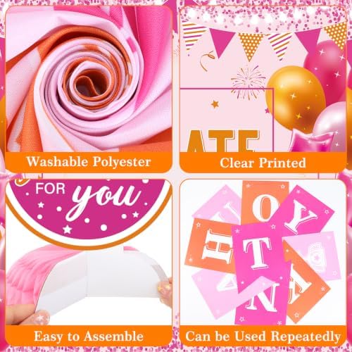 Hot Pink Orange We Appreciate You Party Decorations for Women Thanks Party - Image 5