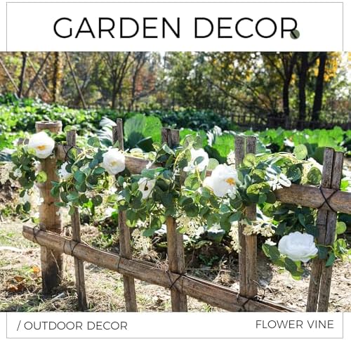 Der Rose 4Pcs 6.5FT Artificial Flower Eucalyptus Garland Wedding Decor - Image 4