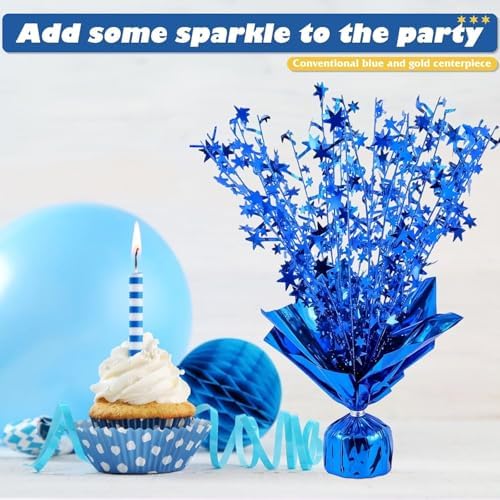 6 Pack Metallic Foil Spray Centerpiece Stars for Wedding, Birthday, Anniversary, Christmas Table Decor, Holiday Festival Baby Shower Graduation Mantle Party Decorations (Dark Blue) - Image 6