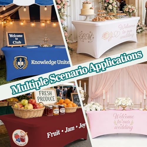 Custom Tablecloth with Business Logo Text 5FT 60" x 30" - Image 7