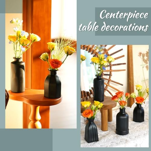 Black Vase, Bud Vases Set of 12 Small Glass Vase for Decor Centerpieces - Image 6
