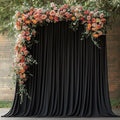 Wokceer Black Backdrop Curtain for Wedding Parties Backdrop Drapes 10x8FT by Wokceer