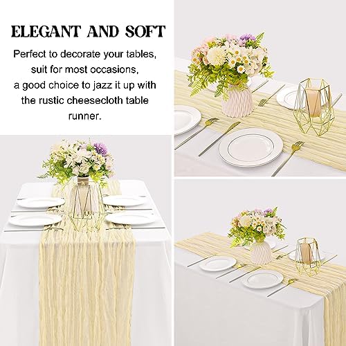 10FT Cheesecloth Table Runner Boho Party Home Decorations - Image 3