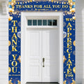 We Appreciate You Banner 3 PCS Blue and Gold Thank You Banners Thank You For All You Do Backdrop for Teacher, Employee, Nurse Appreciation, Retirement Parties Party Decorations by Unknown
