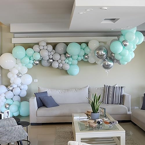 Voircoloria 110pcs Mint Green Pastel Green Latex Party Balloons, 12inch - Image 5