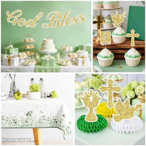 294pcs Baptism Decorations Complete Party Set, Serves 25 Guests - Image 6
