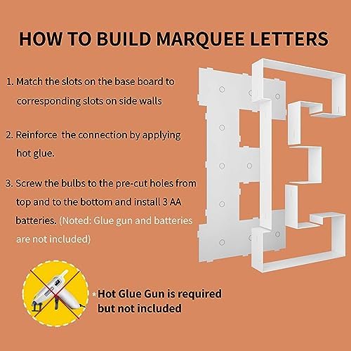 3FT Marquee Letters, Large Light Up Letters E for Marry Me Party Decor - Image 4