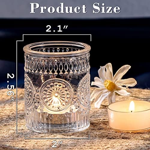 Clear Votive Candle Holders Set of 48- Glass Tealight Candle Holders Bulk - Image 2