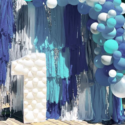 PartyWoo Navy Crepe Paper Streamers 4pcs 328 FT Navy Streamers - Image 2