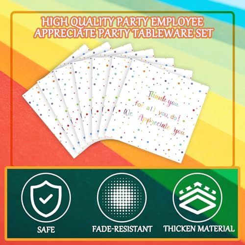 Geyoga 96 Pcs We Appreciate You Decoration Set,Rainbow Color,Thankful - Image 4