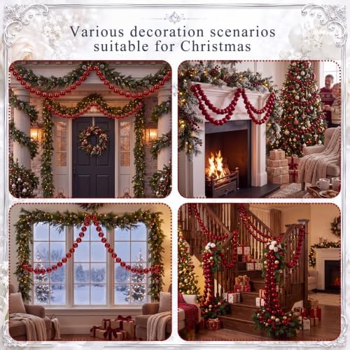 Canlierr 2 Pcs 6.5ft Christmas Ball Garland Mantle Decorations 60mm - Image 6