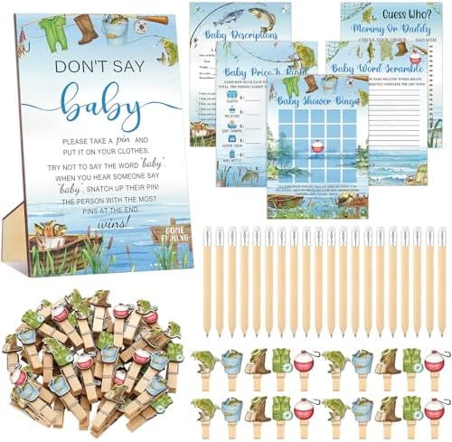 Patelai 321 Pcs Baby Shower Games Supplies, Fishing by Patelai