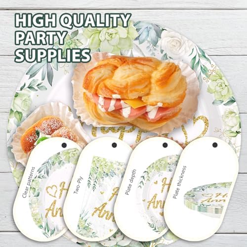 96 Pcs Happy Anniversary Party Decorations, Serves 24 - Image 5
