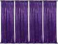 Purple Sequin Backdrop 4 Panels 2FTx8FT Glitter Party Photo Background by QueenDream