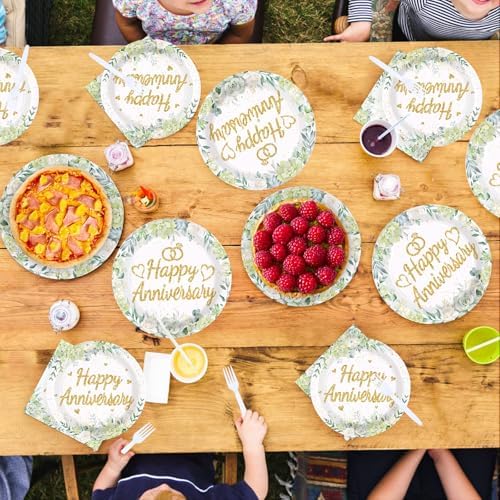 96 Pcs Happy Anniversary Party Decorations, Serves 24 - Image 6