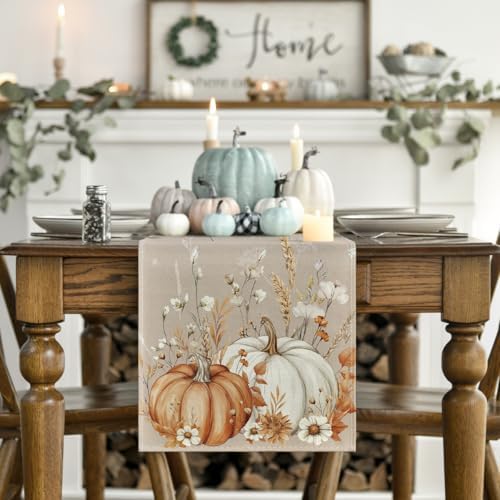 Artoid Mode 210 GSM Fall Table Runner Home Party Decor 13x72 Inch - Image 2