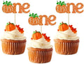 24Pcs Pumpkin One Cupcake Toppers Glitter Fall Theme 1st Birthday Cupcake Picks Pumpkin Themed Baby Shower First Birthday Thanksgiving Party Cake Decorations Supplies by Ephlyn