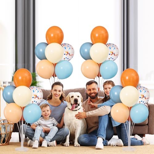 4 Sets Blue and Orange Balloons Stand Kit for Table - Image 7