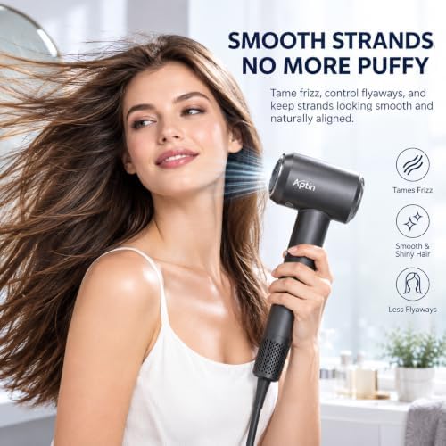 Ultra-Fast Drying High Speed Ionic Hair Dryer 110, 000 RPM, 200 Million Negative Ions for Frizz Reduction, Overheat Protection, Low Noise, Magnetic Concentrator, No Heat Damage, Lightweight - Image 6