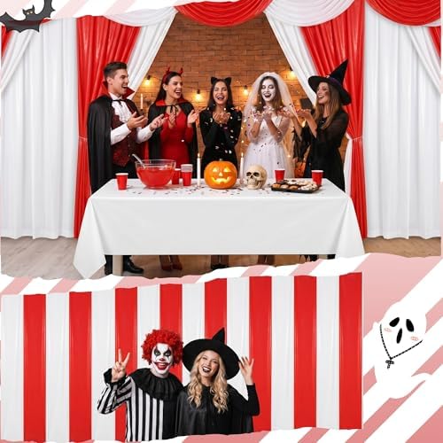 4 Rolls 100FT x 54IN Circus Plastic Tablecloth Roll with Slide Cutter Box - Image 6