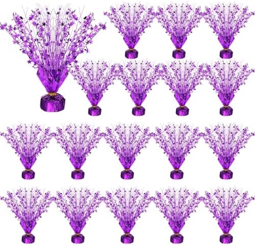 Crowye 18 Pcs Purple Foil Spray Centerpiece Table Decoration for Halloween by Crowye