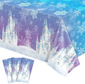 NatNarr 3 Pack Frozen Tablecloth, Snowflake Plastic Tablecloths by NatNarr
