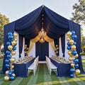 10 Panels 5ft(W) x 20ft(L) Navy Blue Ceiling Drapes for Wedding Parties by PartyVillage