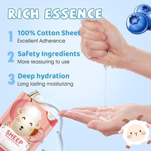 KONEUK 54 Pack Animal Kids Face Mask Spa, Spa Party Supplies for Women - Image 5