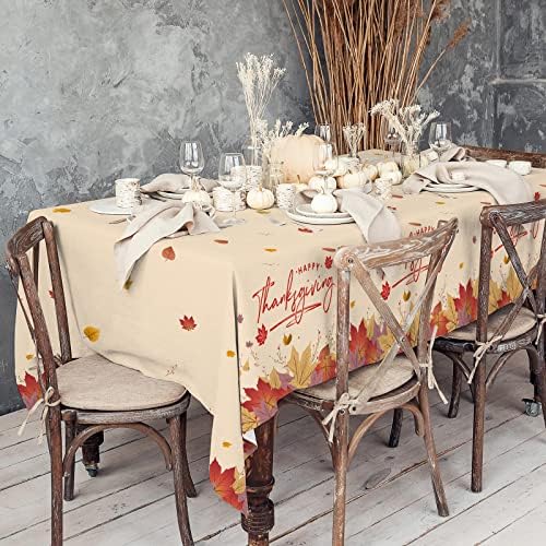 Thanksgiving Plates and Napkins Gatherfun Maple Leaves Disposable Paper Plates Napkins Cups plastic Tablecloth for Thanksgiving Dinner Party Decorations Serve 25 - Image 5