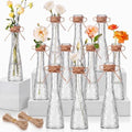Set of 18 Clear Glass Bud Vases for Centerpiece, Water Ripple by Unknown