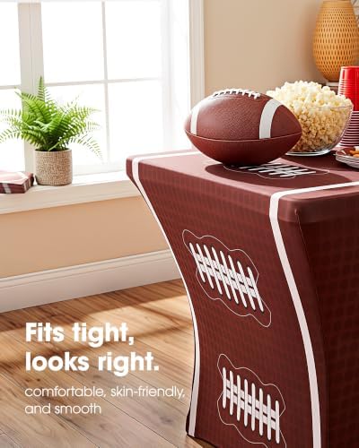 Pureegg Football Party Decorations Spandex Tablecloth 6ft - 2 Pack - Image 2