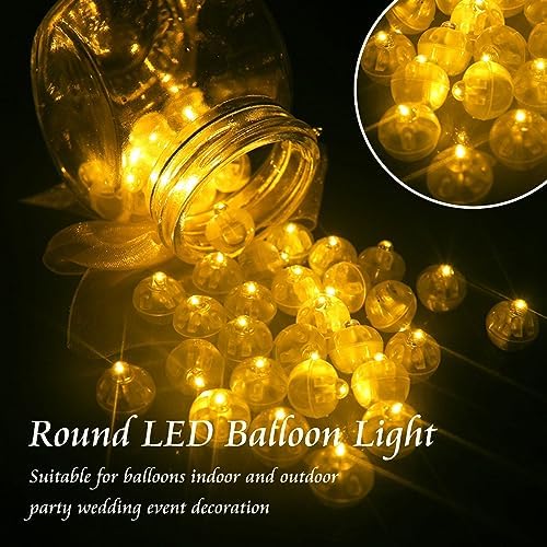 200pcs Balloon Lights Warm White+Multicolor Mini LED Lights Round Long Standby Time Ball Lamps for Birthday Party Easter Christmas Halloween Decoration Paper Lantern - Image 4
