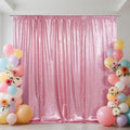 SquarePie 7x7ft Fuchsia Pink Sequin Backdrop, High Density Non-Transparent Glitter Curtain for Photography, Birthday, Wedding Party Decorations, Thick Solid Background with 4" Rod Pocket, 1 Panel by SquarePie
