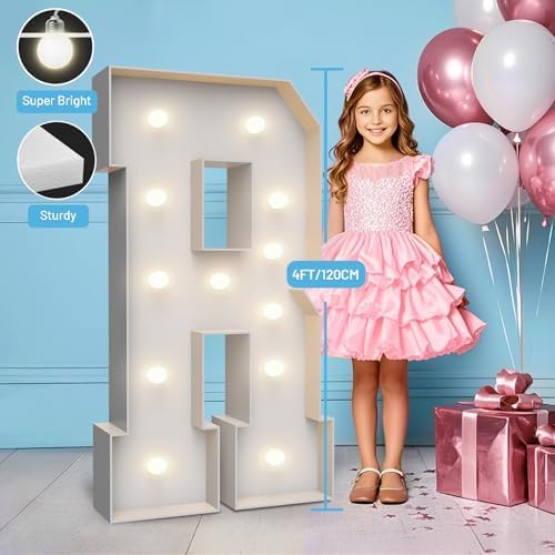 4FT Light Up Marquee Letter R - Large Foam Board Mosaic Kit - Image 3